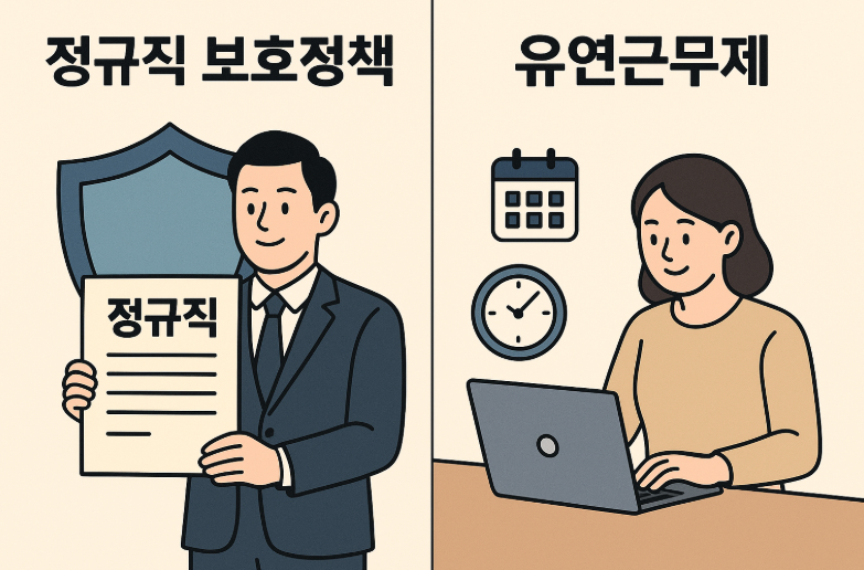 정규직 보호정책과 유연근무제