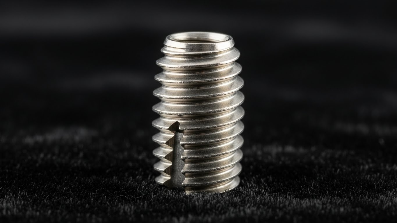 최첨단 소재와 정밀한 공학 기술이 집약된 고품질 티타늄 임플란트 고정체의 상세 모습