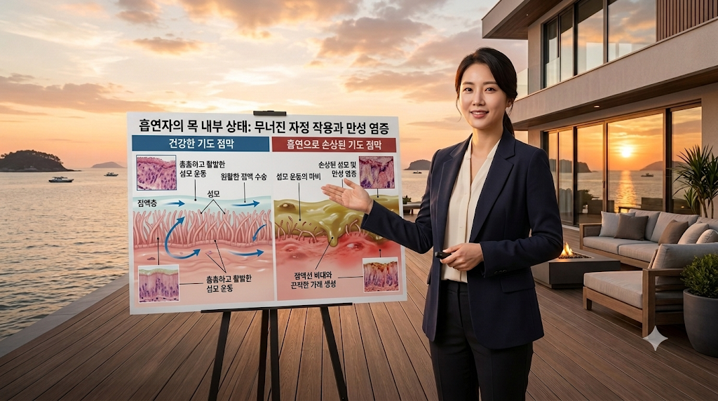 흡연자 목상태 설명