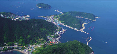 미조항 항공사진