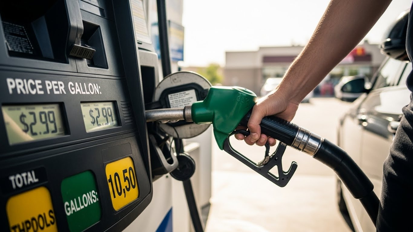 주유소 가격 변동 관련 이미지라서 주유하는 사진임