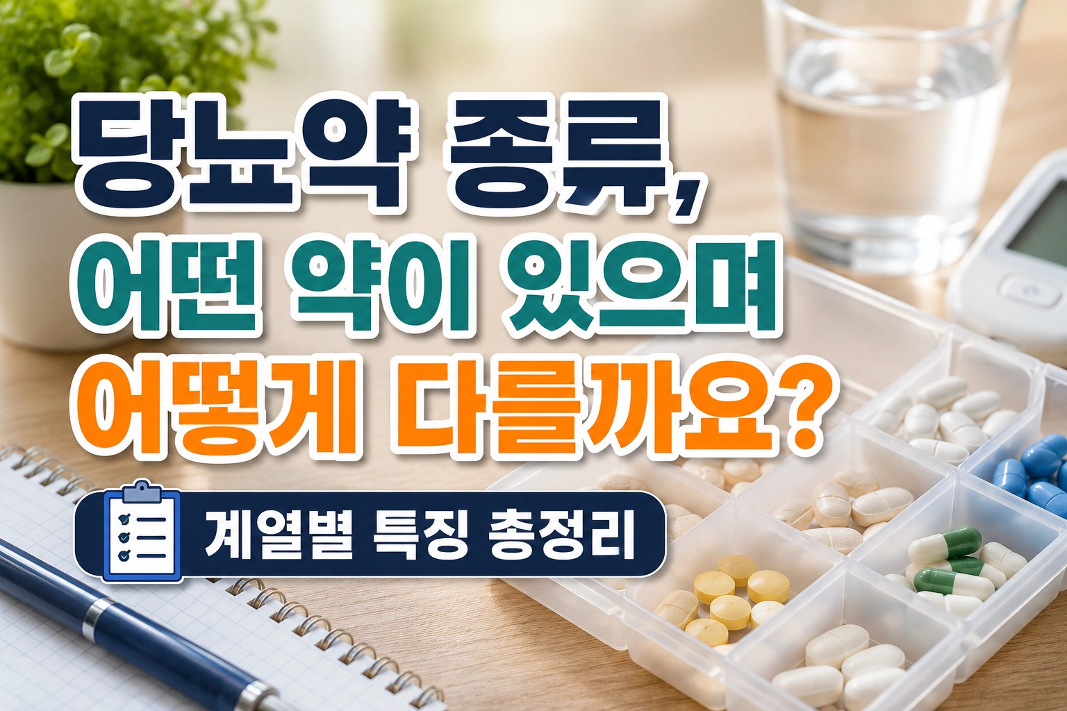 당뇨약 종류, 어떤 약이 있으며 어떻게 다를까요 계열별 특징 총정리