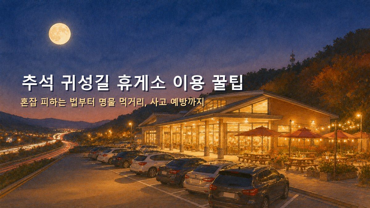 추석 귀성길 휴게소 이용 꿀팁 혼잡 회피와 명물 먹거리 안내
