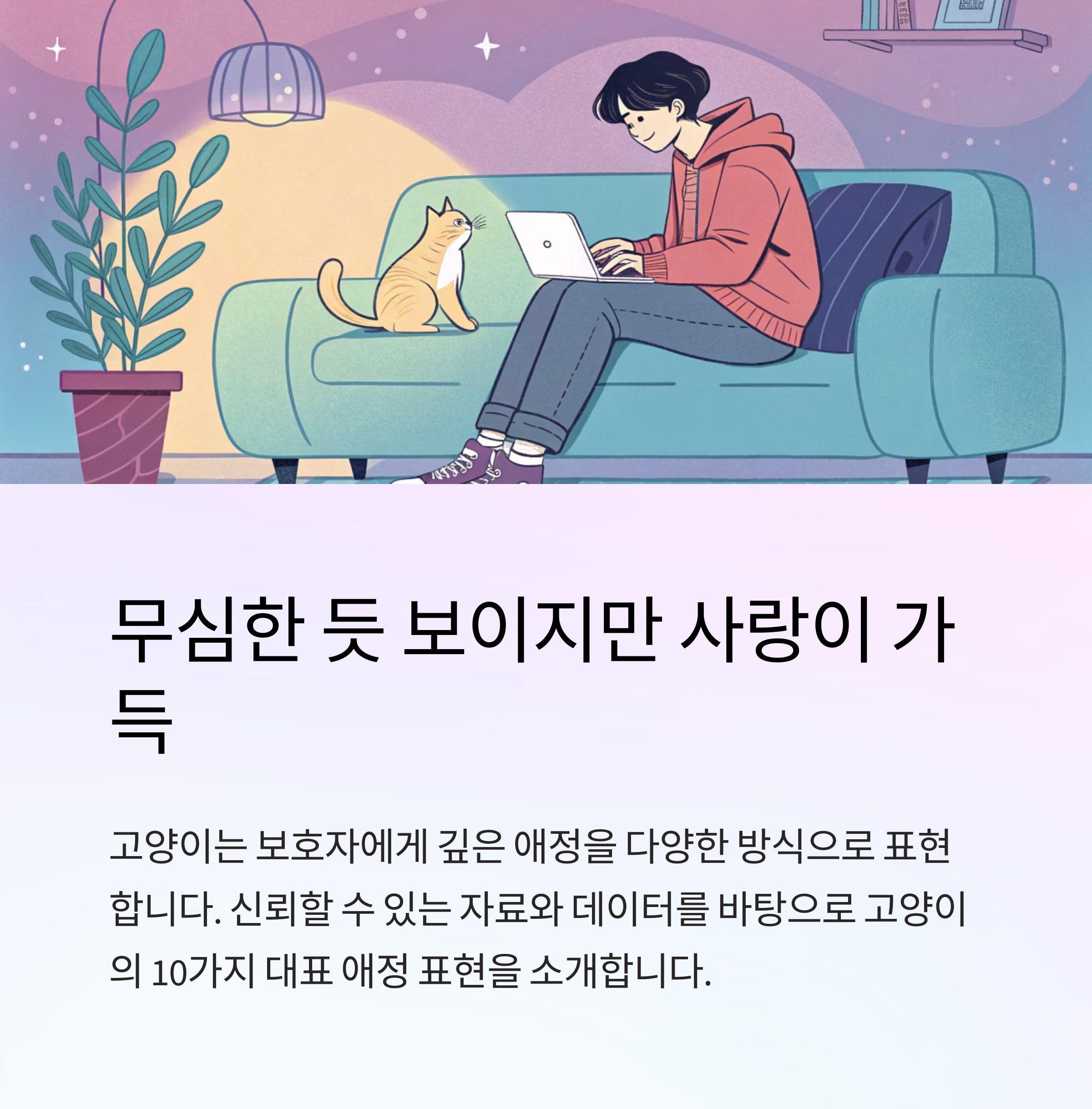 무심한 듯 보이지만 사랑이 가득