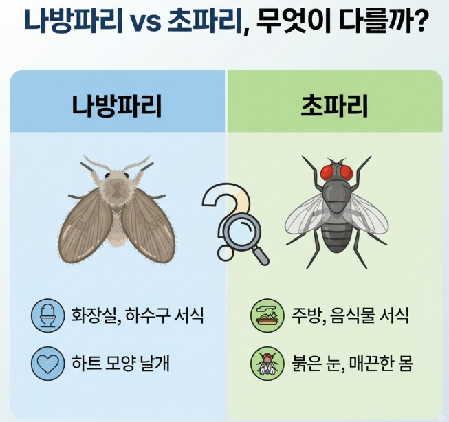 나방파리와 초파리의 결정적 차이