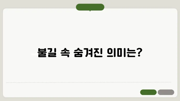 불구경 꿈 해몽