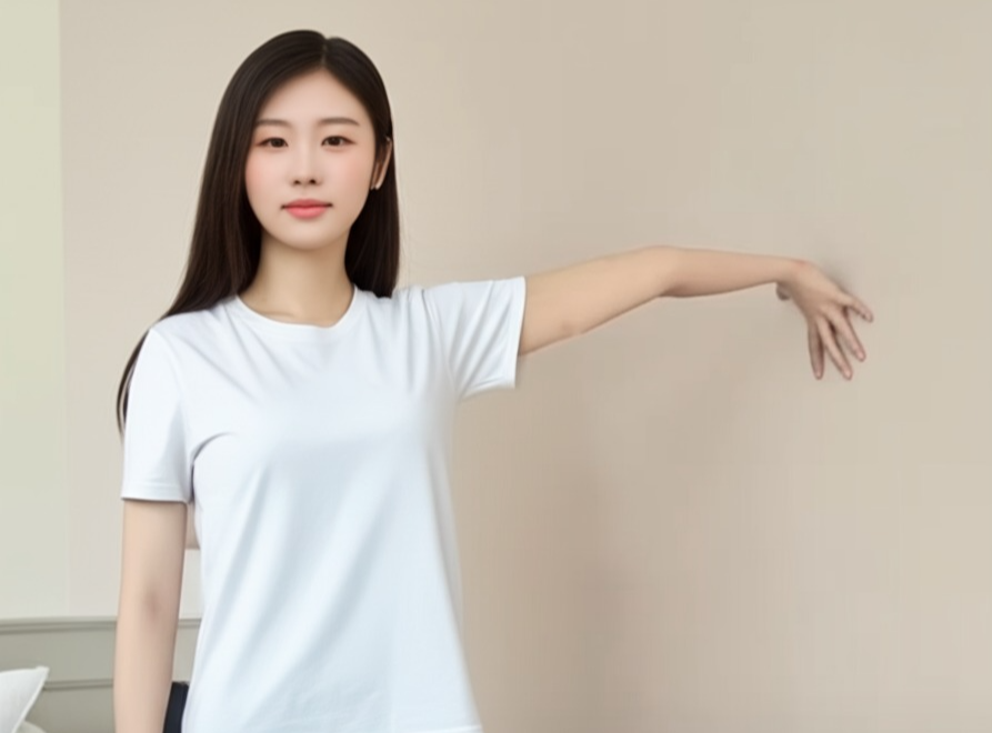 신경 스트레칭 하는 여자