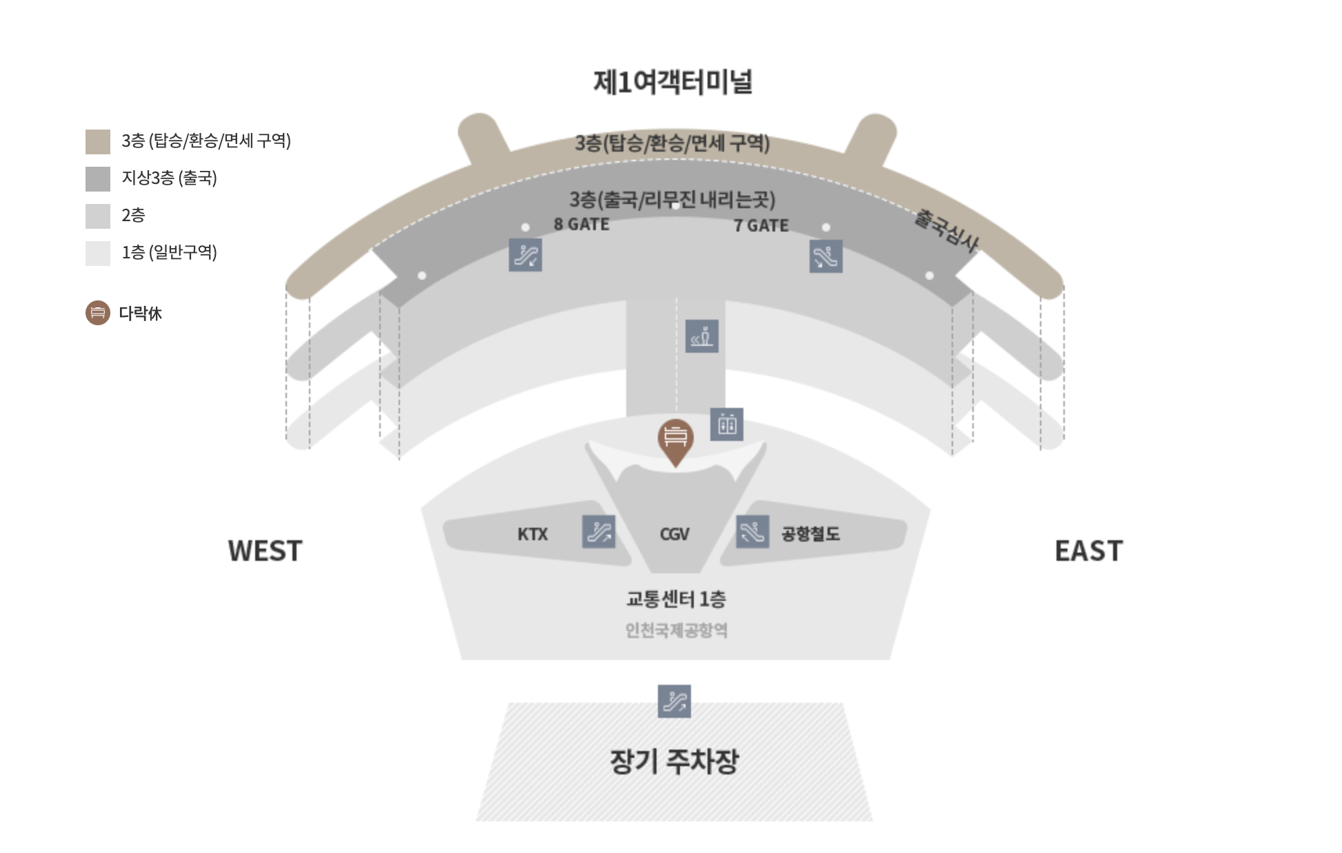 제1여객터미널 다락휴 위치