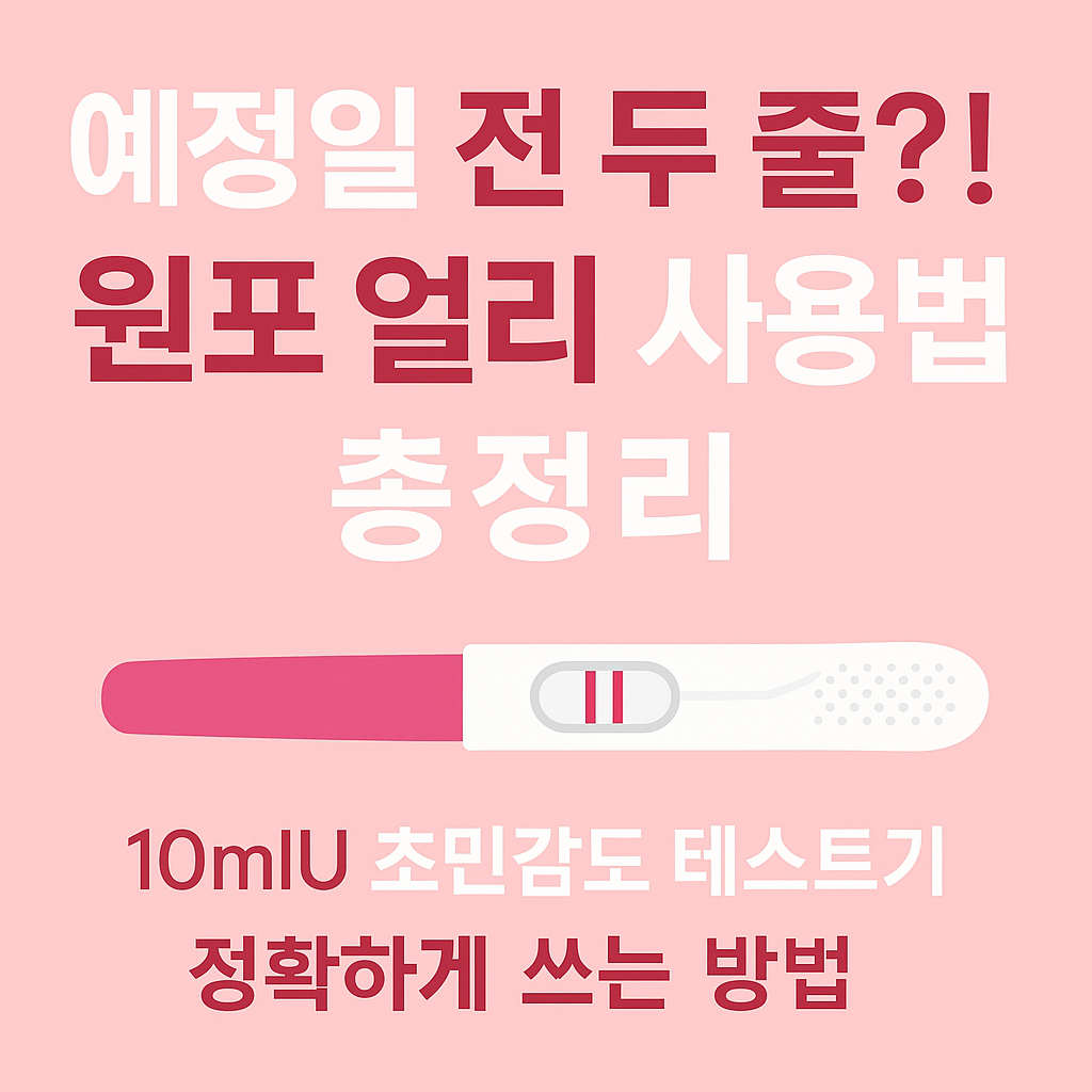 얼리테스트기,예정일,사용법,총정리