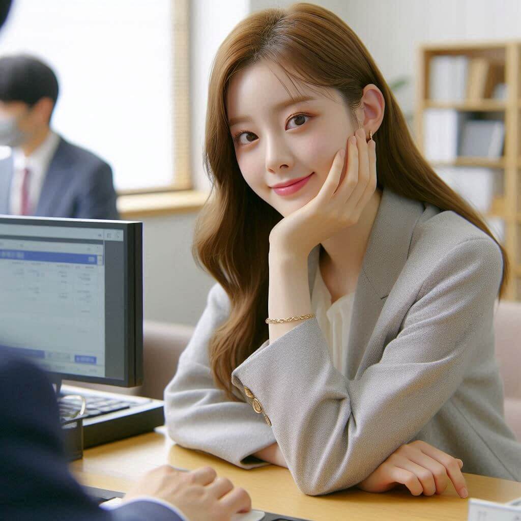 20대여성 국민은행 마이너스 통장 개설 상담 중