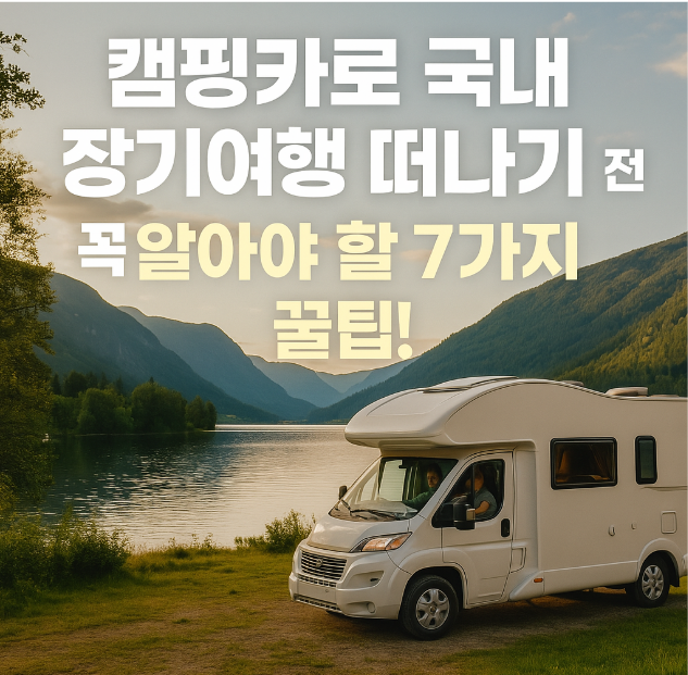 캠핑카로 국내 장기여행 떠나기 전 꼭 알아야 할 7가지 꿀팁!