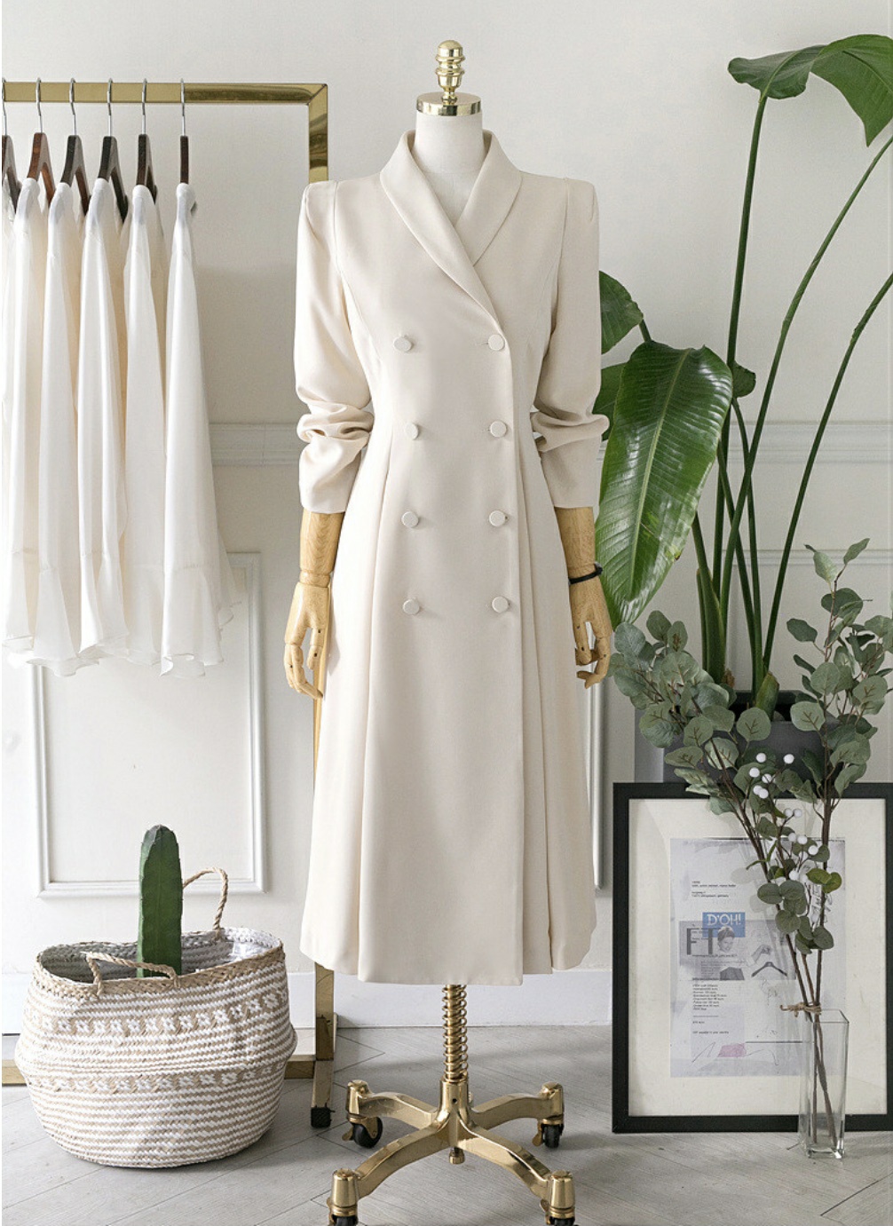 여성 정장원피스 더블 자켓 트렌치 슬림 명품 디자인 빅사이즈 신부예복 돌잔치 무드원피스