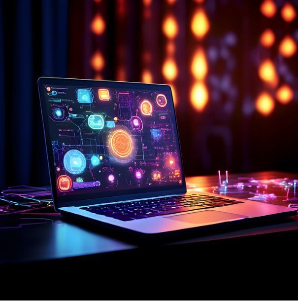 책상 위의 노트북