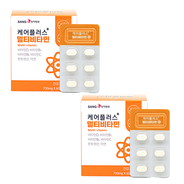 상아제약 케어플러스 종합 영양제 멀티비타민 60정, 60정, 2개