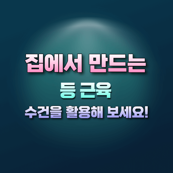 집에서만드는등근육운동법