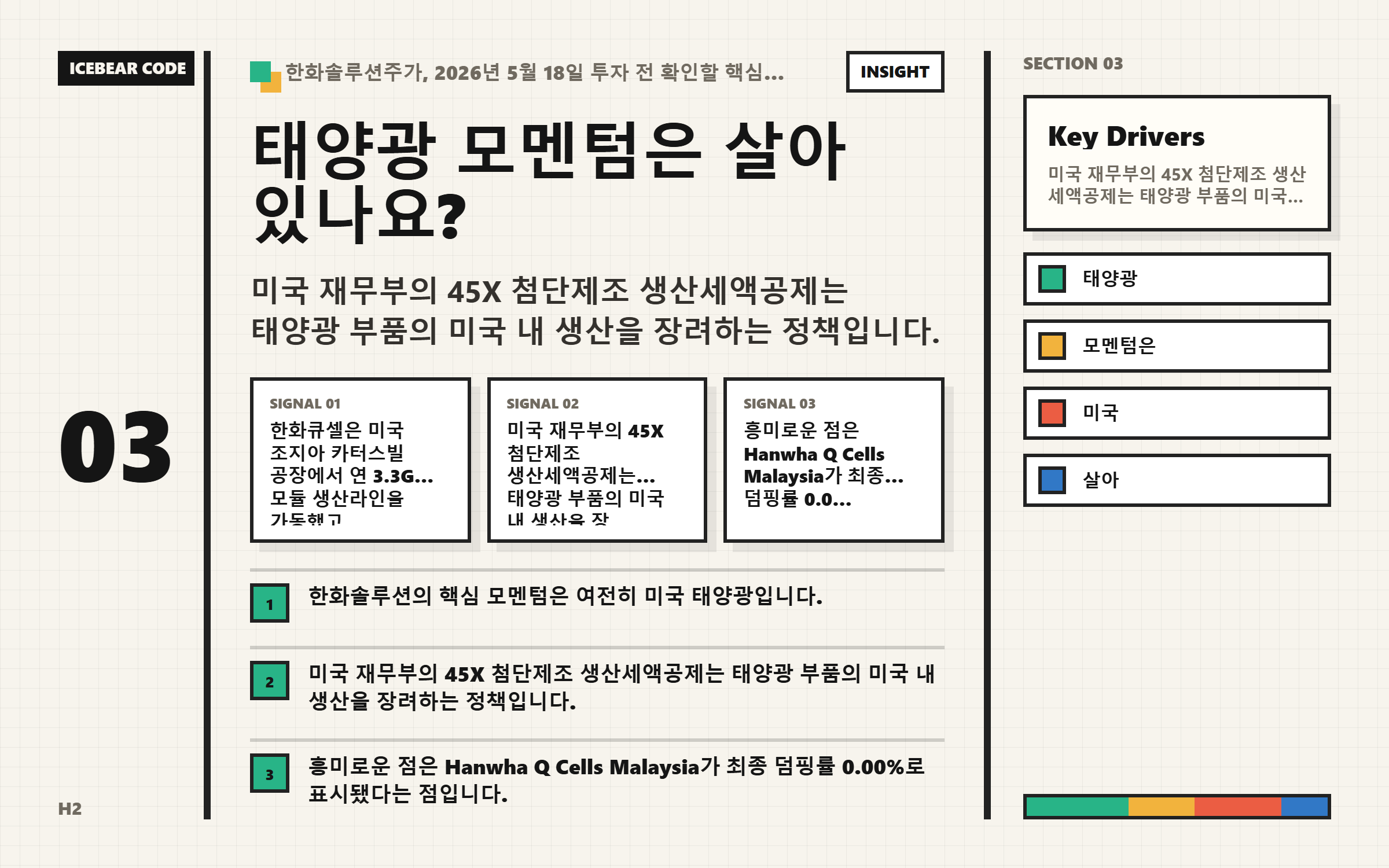 태양광 모멘텀은 살아 있나요 핵심 지표 이미지