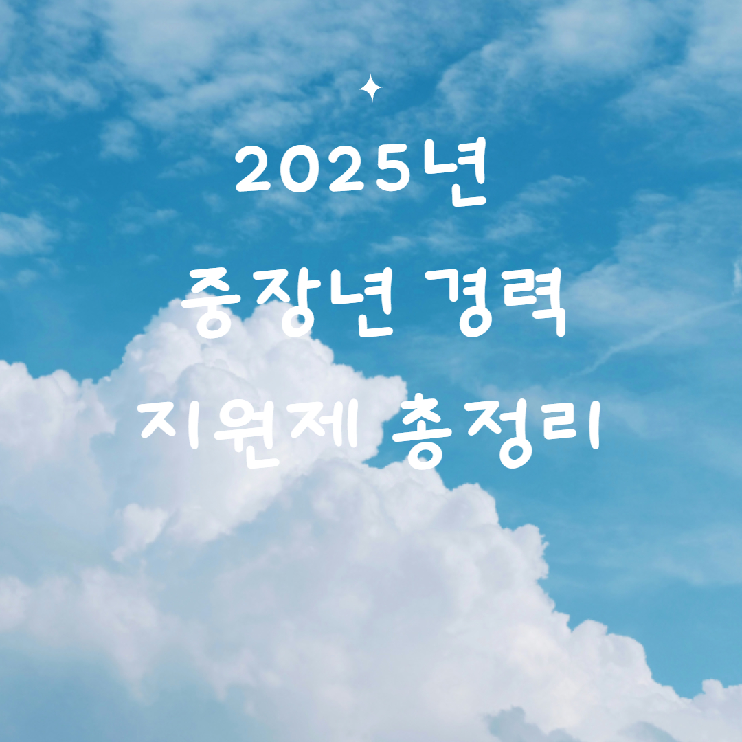 2025년&nbsp;중장년&nbsp;경력지원제&nbsp;총정리