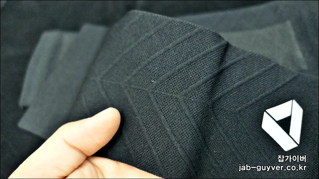 부드러운 신축성 소재의 카프슬리브 착용 전 모습