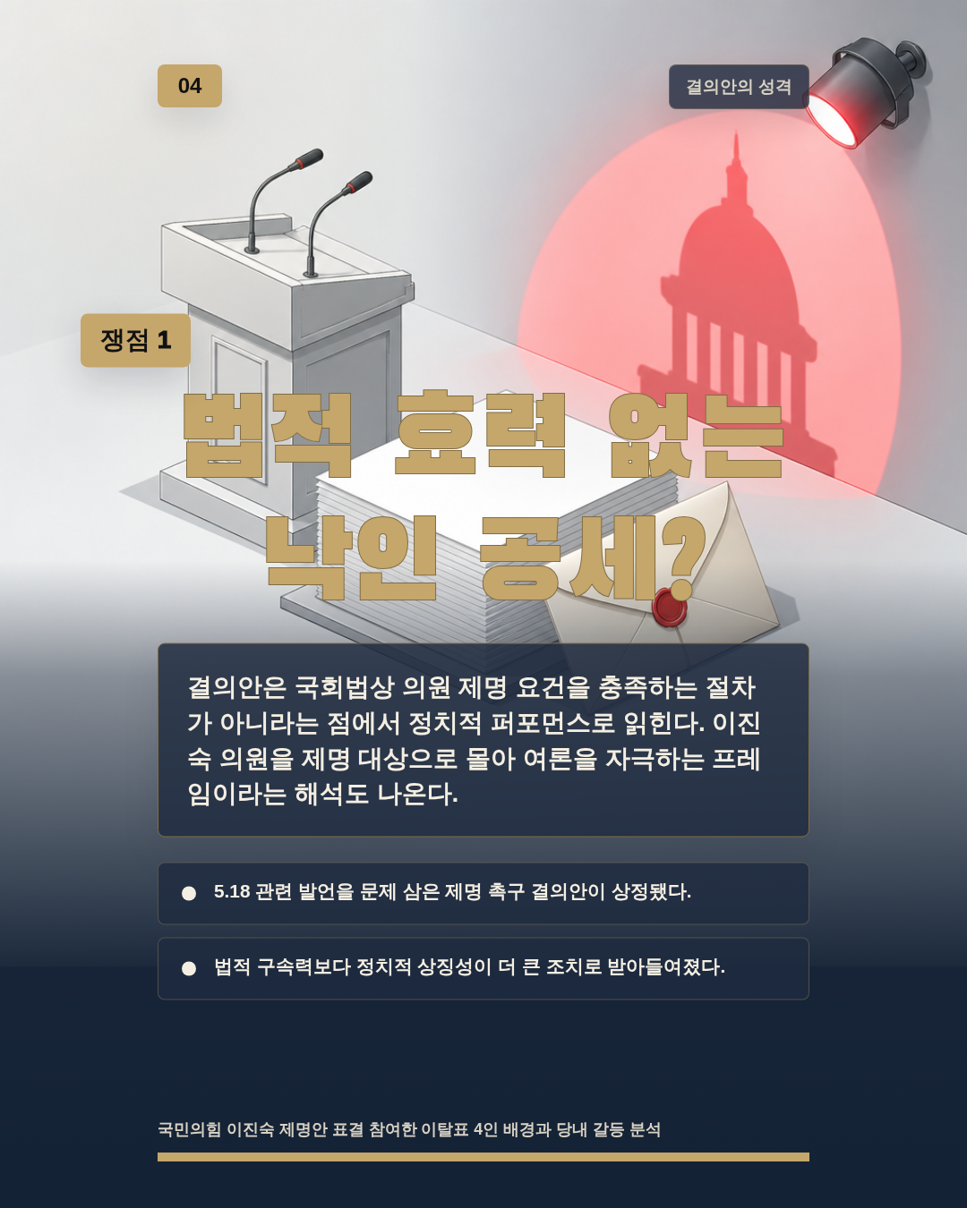 법적 효력 없는 낙인 공세?