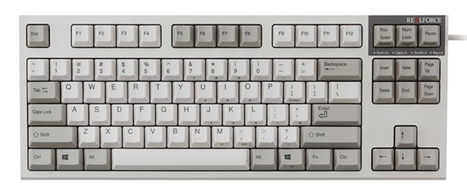 리얼포스 키보드 아이보리 색상