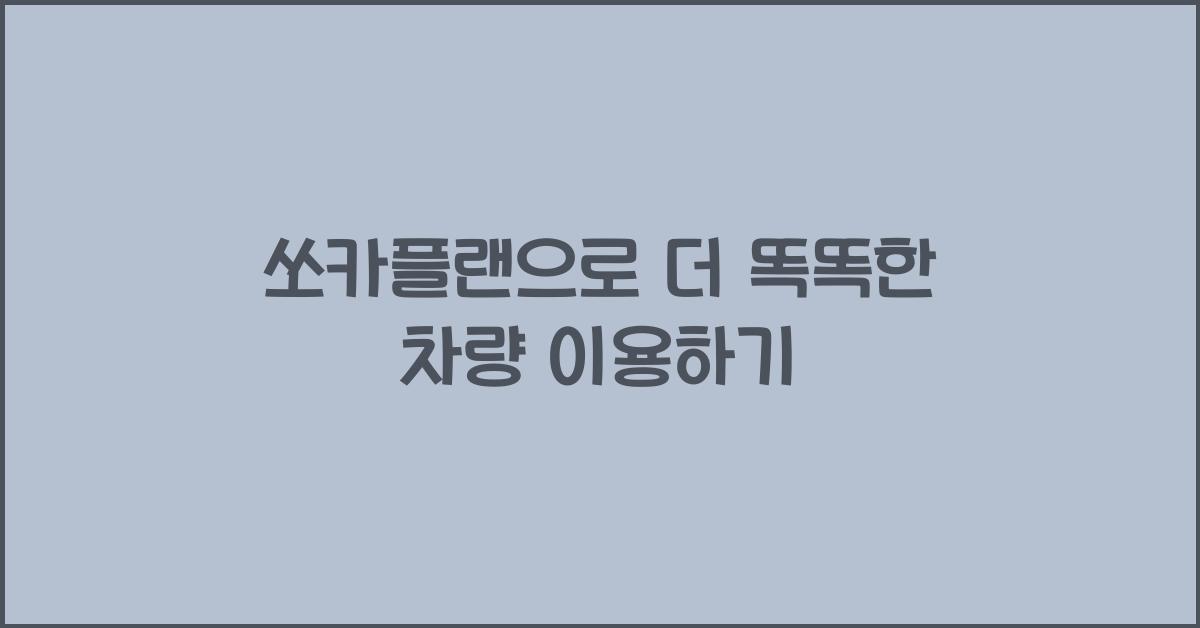 쏘카플랜