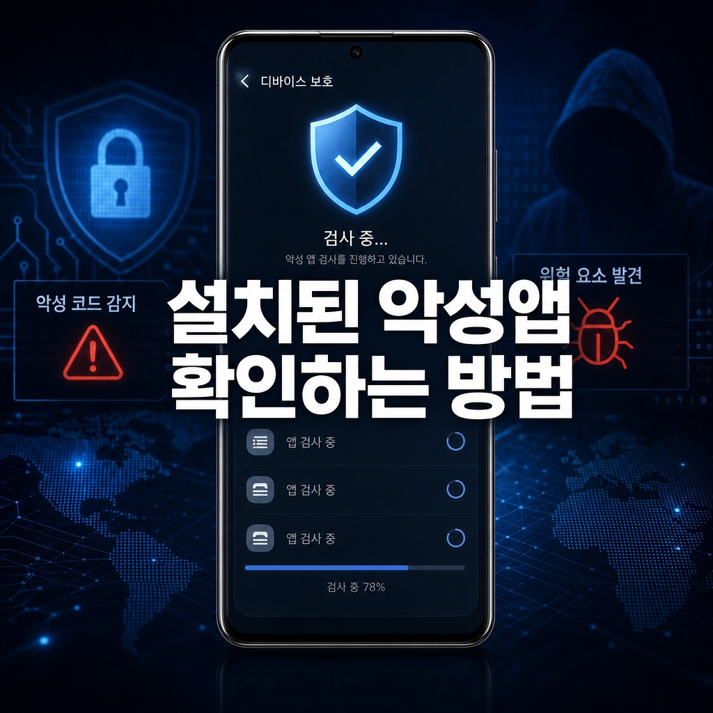 설치된 악성앱 확인 방법 갤럭시 아이폰 차이