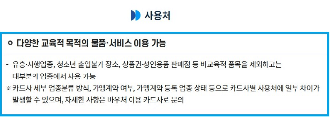 2024 교육급여 바우처 사용처