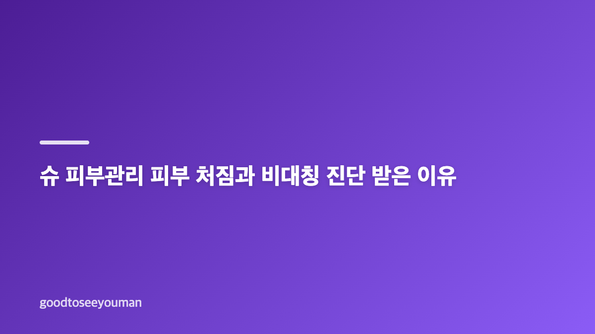 슈 피부관리 근황과 피부 처짐&middot;성형 의혹 핵심 정리