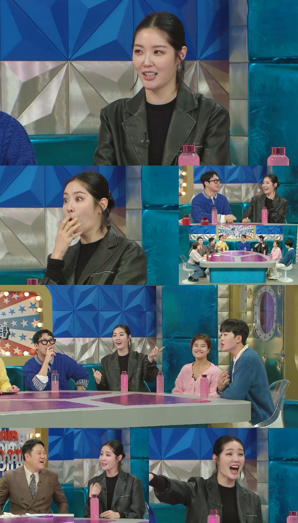방송인 김새롬이 17일 밤 방송되는 MBC &#39;라디오스타&#39;에 출연해 이혼 후 남친과의 결별 소식과 MC 김구라가 소개한 소개팅남에 대한 이야기를 전하고 있다. [사진=MBC &#39;라디오스타&#39;]