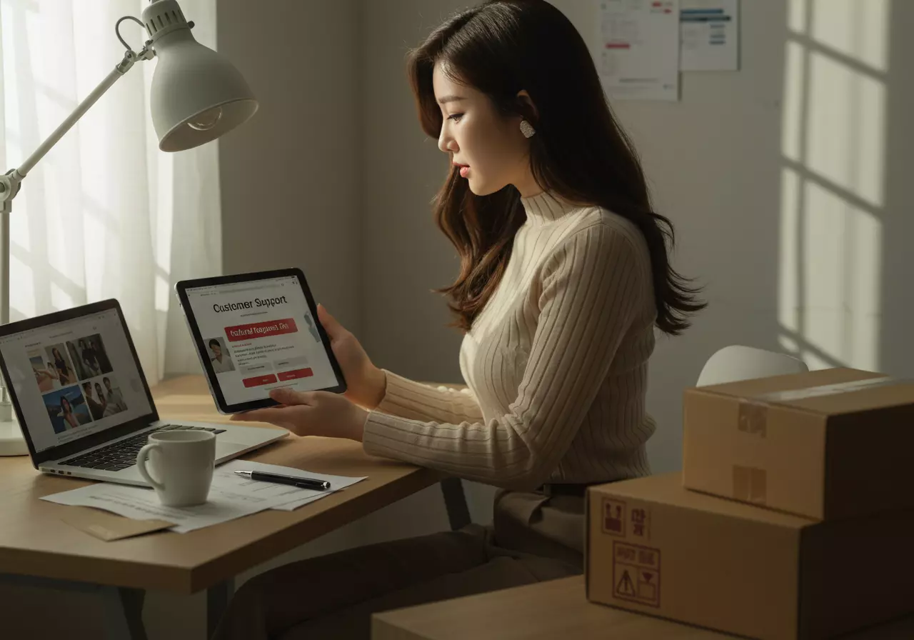 해외직구 분쟁 해결 방법 확인하는 이미지