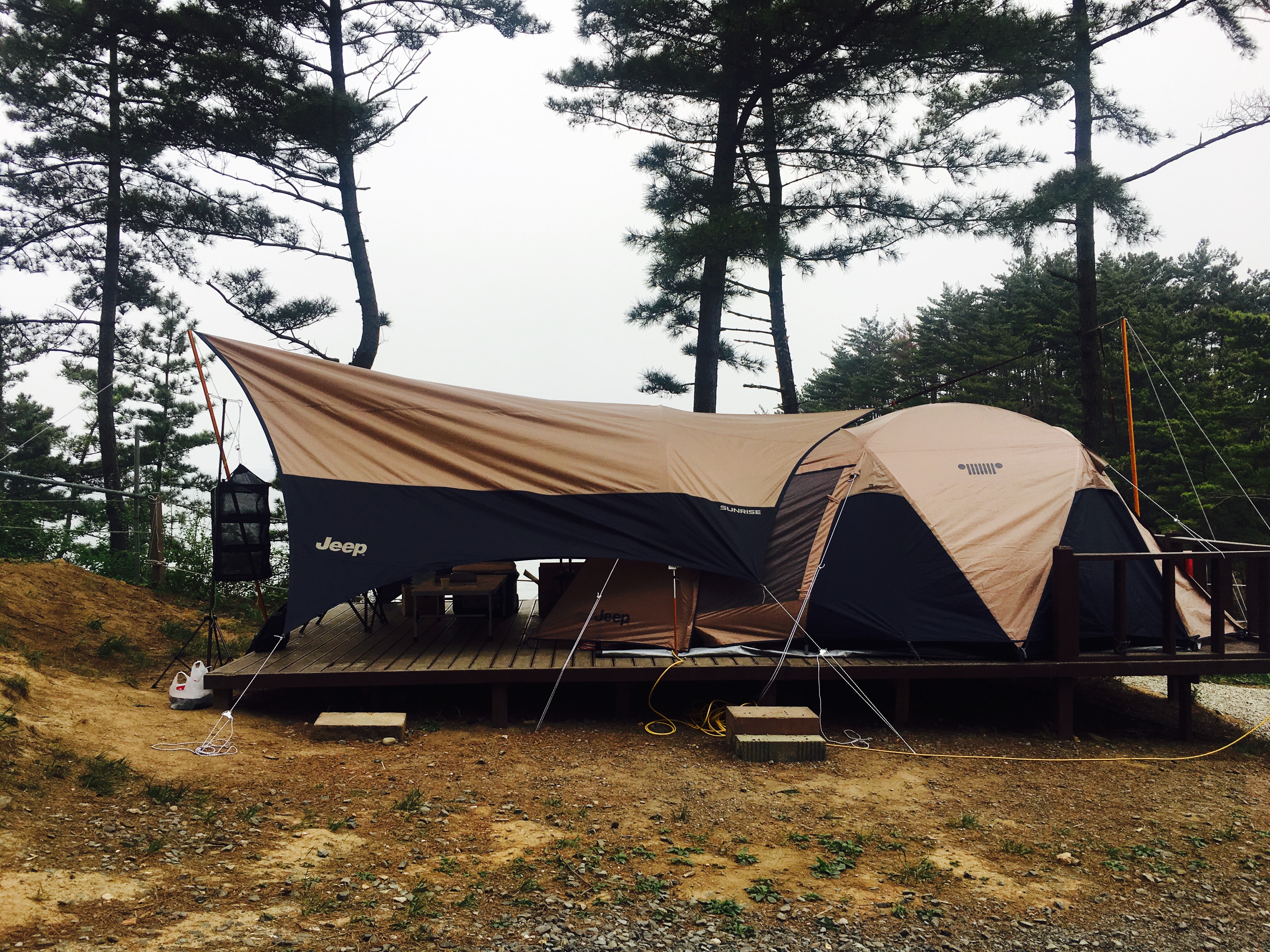 헥사타프와 텐트 결합하는 법