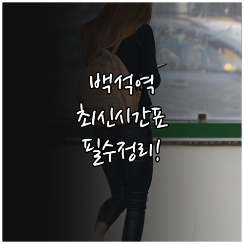 백석역 지하철 이용 정보 최신 시간표..