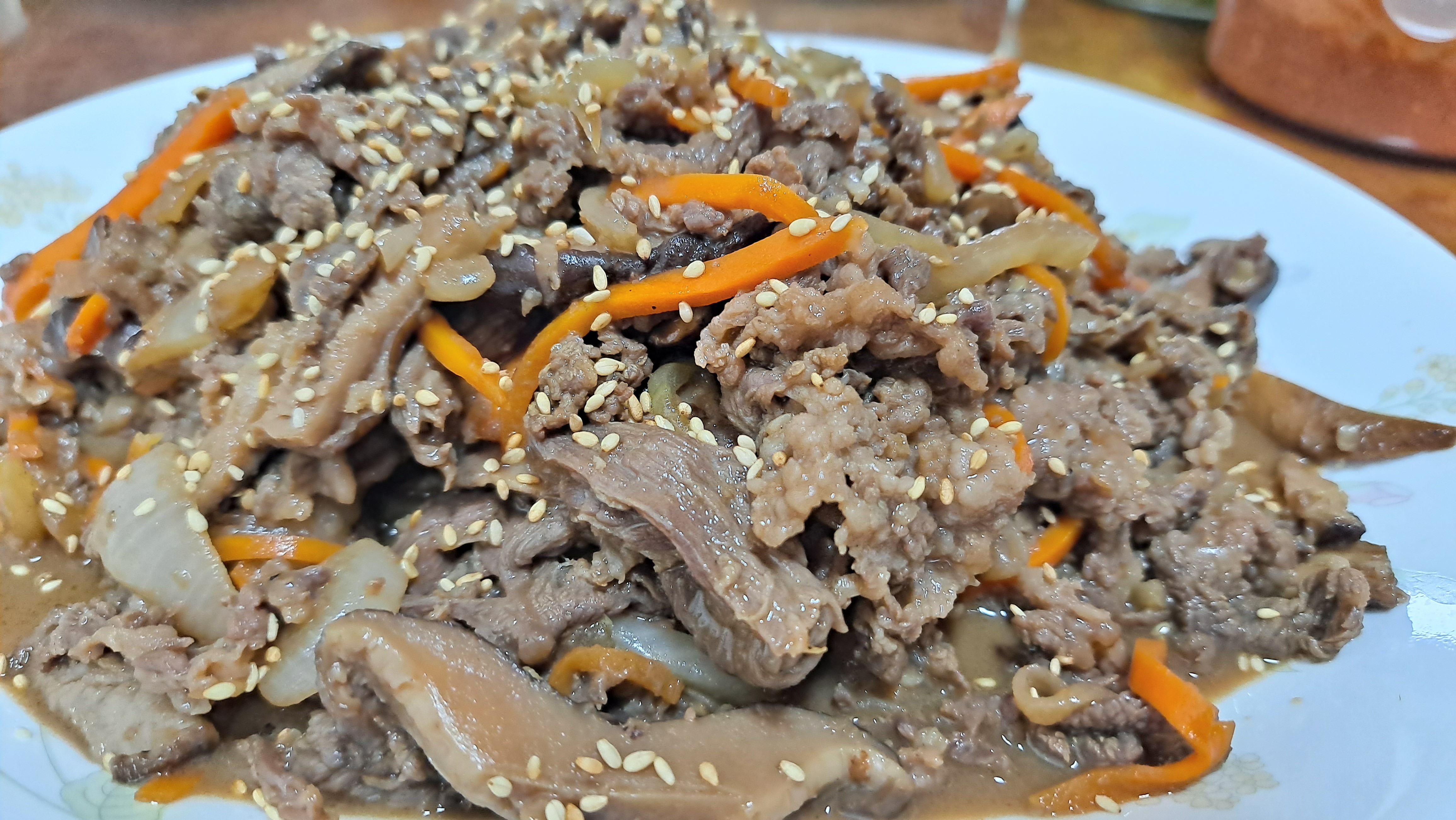 한우 소불고기 반찬