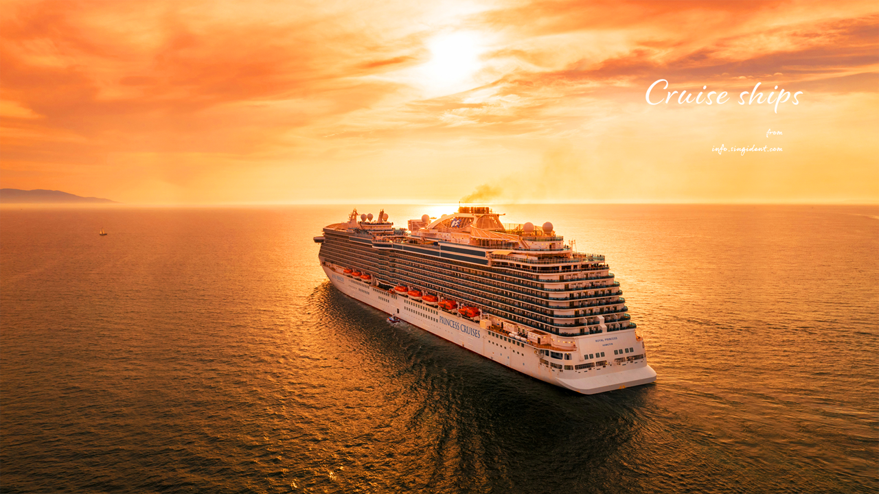 12 유람선과 석양 C - Cruise ships 여름배경화면