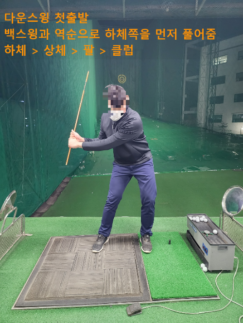 골프 다운스윙 첫 출발 자세