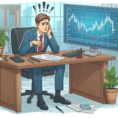 PMI 하락 고민 일러스트