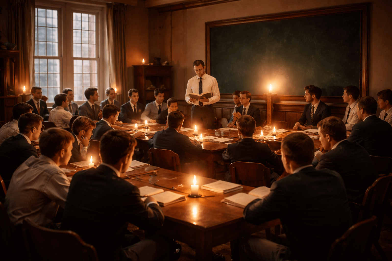 학생들이 교실에서 수업받는 이미지