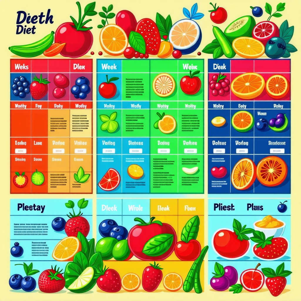 무리하지 않는 건강한 다이어트 플랜 4주 루틴 표현한 이미지