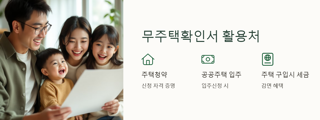 무주택확인서 활용처