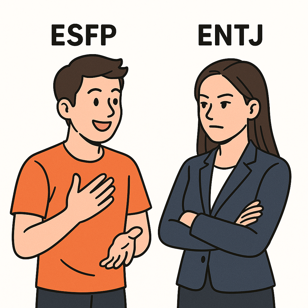 ESFP 남자와 ENTJ 여자, 진짜 잘 맞을까? 성격 차이부터 재회까지 총정리