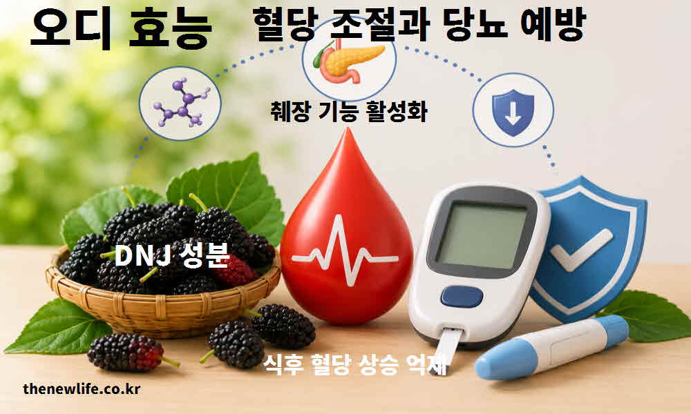 오디 효능 혈당 조절 당뇨 예방