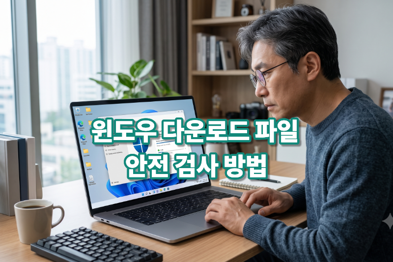 윈도우에서 다운로드한 파일의 안전성을 검사하는 방법