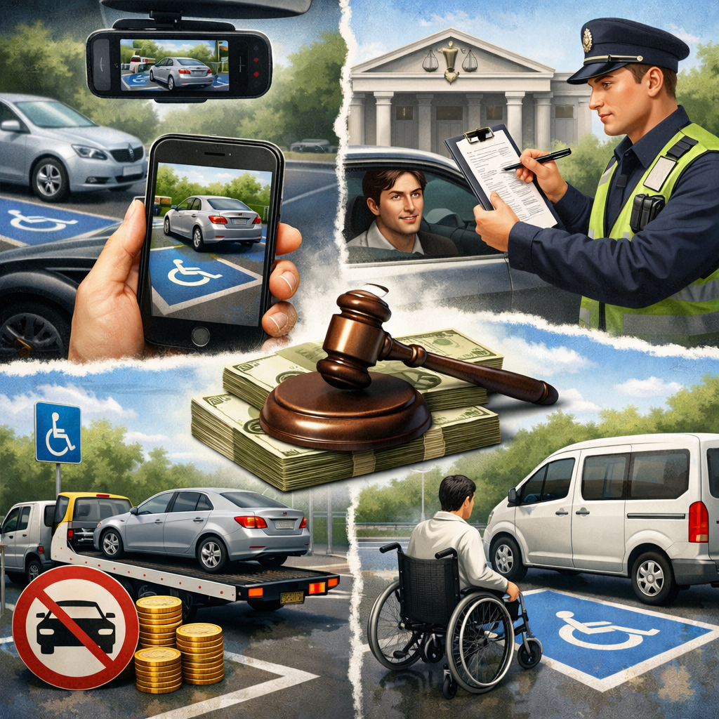 장애인주차구역 위반 과태료 기준 총정리|신고 방법부터 이의신청 소명까지 관련 사진