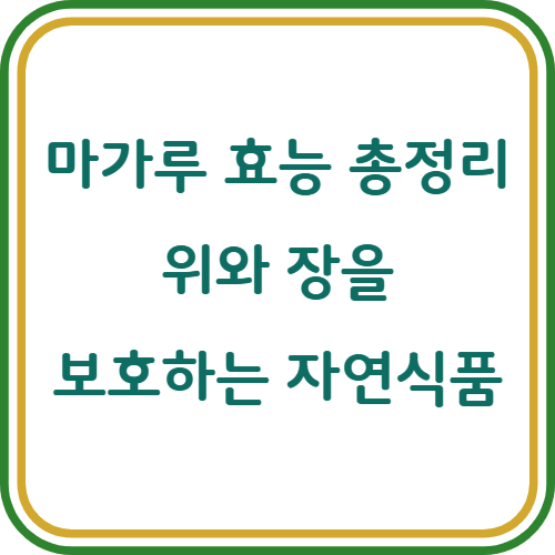 마가루 효능