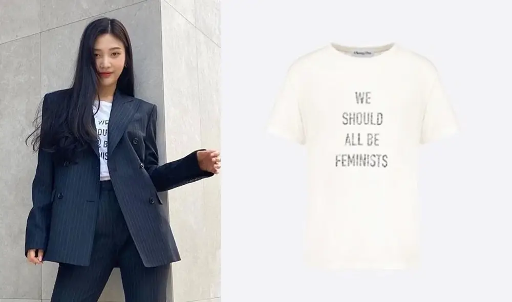 레드벨벳 조이의 논란 중 하나인 페미니즘 티셔츠 착용