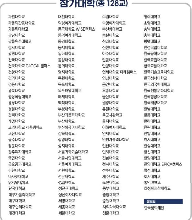 2024학년 정시 대학(입) 박람회 참가대학