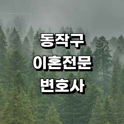 서울 동작구 이혼 변호사