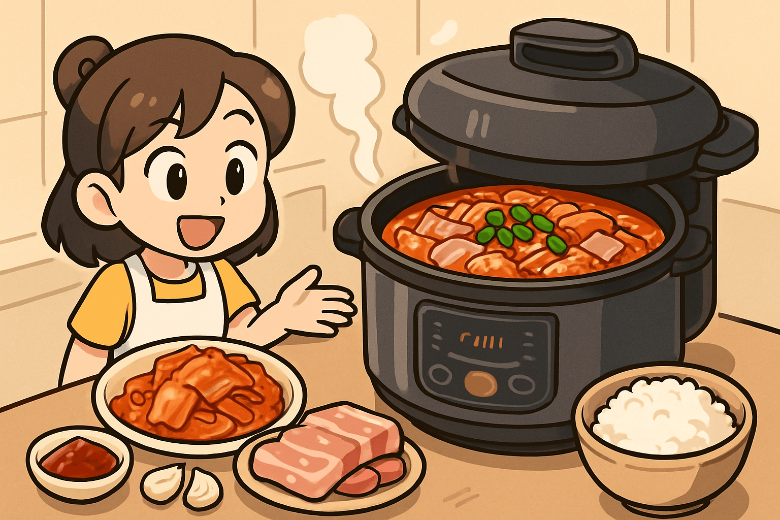 스마트 압력김치찌개: 20분 쇼타임