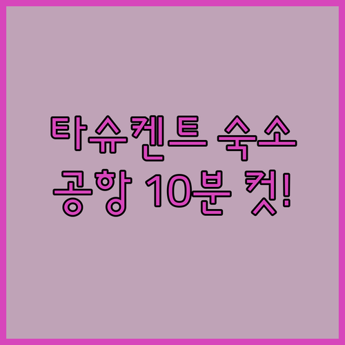 타슈켄트 여행 숙소 고민 해결 공항 ..