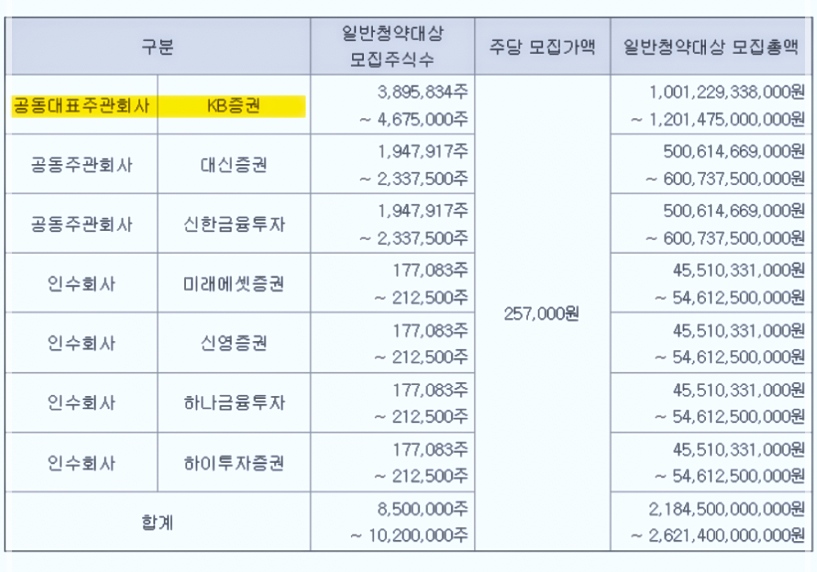 LG에너지 솔루션 청약신청 취급회사